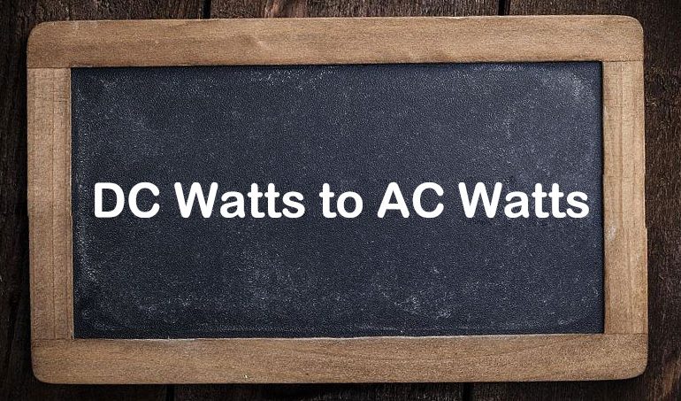 Solar DC to AC Conversion Calculator - SONECPOWER