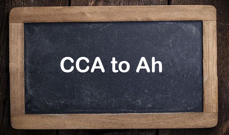 Convert CCA to Ah - SONECPOWER