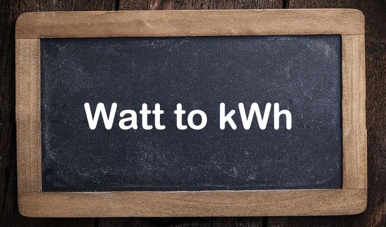 watt to kwh